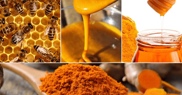 Remedio de cúrcuma y miel de abejas